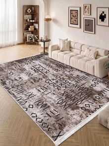Modern Ivory Area Rug For Living Room | Soft Minimalist Contemporary Carpet Made In Turkey - Beige - View 2