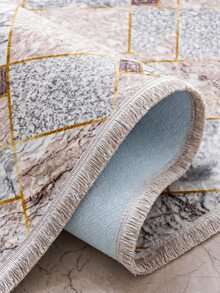 Modern Ivory Area Rug For Living Room | Soft Minimalist Contemporary Carpet Made In Turkey - White - View 4
