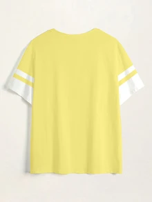 LOONEY TUNES X SHEIN Kaos Kasual Lengan Pendek Leher Bulat Motif Kartun Ukuran Besar untuk Wanita - Putih - View 8