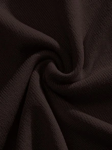 EASEVO Manfinity Brand - Men's Plus Size Short Sleeve Knit Top - Coffee Brown - View 6