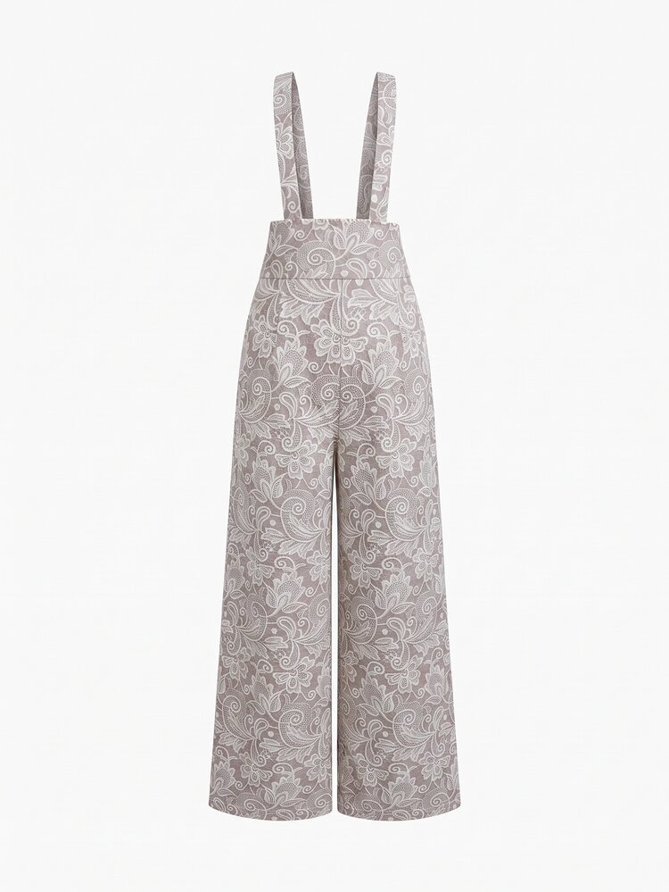 Celisse Women's Elegant Lace-Patterned Autumn-Winter Backless Trousers. Suitable For Christmas, Halloween And Party Occasions - White - View 2