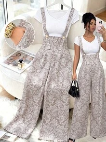 Balvessa Celana Panjang Tanpa Punggung Elegan Gaya Boho Motif Renda untuk Wanita, Cocok untuk Musim Gugur-Dingin. Cocok untuk Natal, Halloween, dan Acara Pesta Liburan/Brunch. Warna Beige. - Putih - View 8