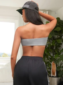 SHEIN EZwear 3件裝超短高彈力抹胸上衣 - 彩色 - 查看 7