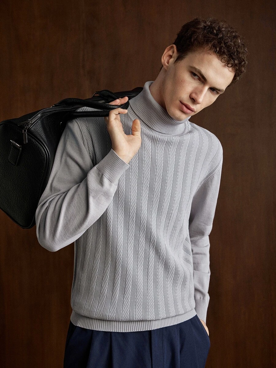 Manfinity CityGents Men Sweaters Office Business Light Grey - Multicolor - View 1
