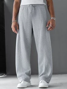 SLATEMANN Mature Casual Best-Selling Loose Sweatpants, Split Loose Design, Versatile Casual Commute Men's Sweatpants - Grey - View 3