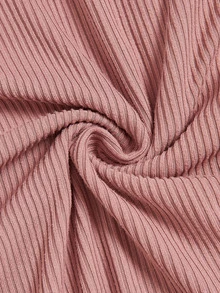 Elenzga Dusty Pink Summer Chic Party Night Deep V-Neck Rhinestone Square Buckle Pleated Ruffle Hem Mini Dress, Women's Elegant Sexy Capped Sleeve Fitted Dress - Pink - View 8