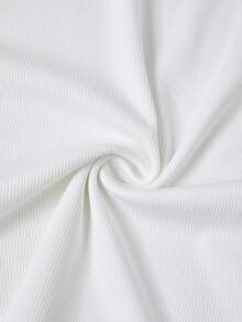 SHEIN BASICS Women's Solid Color Fitted Tank Top With Small Round Neckline Tops For Women White Tops - White - View 8