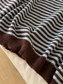 Story & Sage Autumn/Winter Casual Colorblock Striped Sweater - Multicolor - View 3