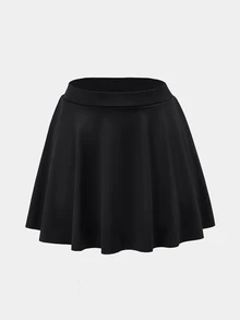 CourtClass CourtClass Summer Versatile Solid Color Sports Skort Gym Going Out Black Athletic Essential - Black - View 7