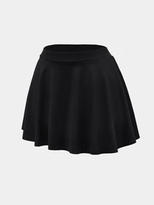 CourtClass CourtClass Summer Versatile Solid Color Sports Skort Gym Going Out Black Athletic Essential - Black - View 9
