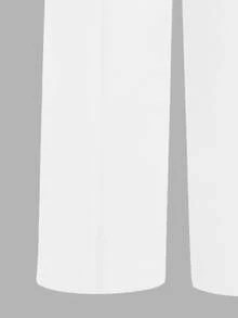 SHEIN Clasi Plus Size Women's Straight Leg Suit Pants Graduation,Back To School,Teacher Outfits For Women Winter Fall Autumn - White - View 6