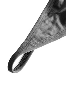 Ocili Women's Seamless Low-Rise Thong Panties, Sexy For Dates - Dark Grey - View 4