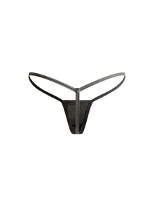 Ocili Women's Seamless Low-Rise Thong Panties, Sexy For Dates - Dark Grey - View 2