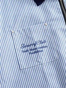 SWAVVY Spring/Summer Men's Casual Printed Shirt - Blue - View 5