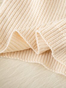 LMoss Kids Baby Boy Solid Color Knit Crew Neck Casual Autumn Sweater 2pcs Set Thick For Winter - Brown - View 8
