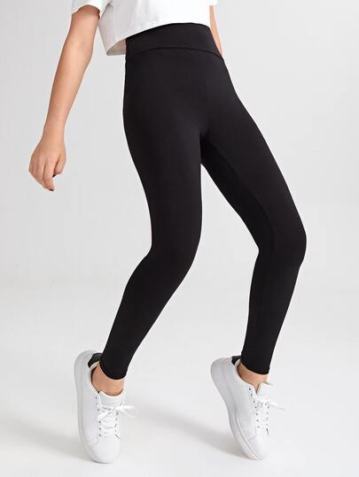 SHEIN 青少年女孩寬腰緊身褲
