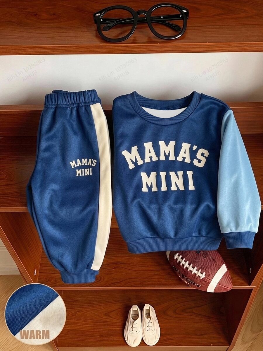 Infant Round Neck Casual Comfortable Set - Multicolor - View 1