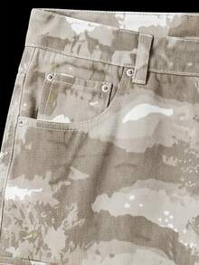 Manfinity Denimwave Young Street Style Light Wash Camouflage Camo Baggy Pants - Multicolor - View 5