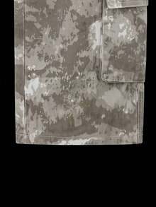 Manfinity Denimwave Young Street Style Light Wash Camouflage Camo Baggy Pants - Multicolor - View 4