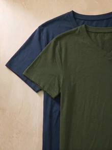 EverLounge Men's Solid Color Short Sleeve T-Shirt And Shorts Loungewear Set - Multicolor - View 5