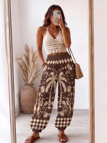 Travachic Plus Size Pants - Multicolor - View 2