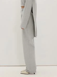 MUSEYN Celana Panjang Wanita Polos Kasual Serbaguna untuk Pemakaian Sehari-hari - Light Grey - View 3