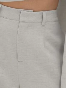 MUSEYN Celana Panjang Wanita Polos Kasual Serbaguna untuk Pemakaian Sehari-hari - Light Grey - View 5