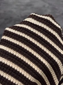 SHEIN LUNE Women's Knitted Striped Textured Fabric Versatile Summer Vacation 2 Pieces Set - Multicolor - View 6