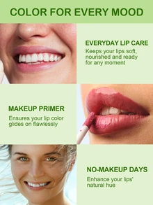 Slow Sunday Avocado Color Changing Lip Care, Avocado, Cute Heart-Shaped Design, Color-Changing, Daily Lip Care, Lip Sleeping Mask, Fruit Favor, Good Choice For Vacation, Travel Essentials, Halloween, Suitable For Summer Lip Care - Green - View 4