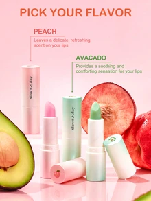 Slow Sunday Avocado Color Changing Lip Care, Avocado, Cute Heart-Shaped Design, Color-Changing, Daily Lip Care, Lip Sleeping Mask, Fruit Favor, Good Choice For Vacation, Travel Essentials, Halloween, Suitable For Summer Lip Care - Green - View 5