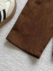PrepCrw 兒童小男孩優雅學院風休閒格紋百褶裙附腰帶，適合返校、派對、秋冬婚禮、感恩節 - 巧克力棕 - 查看 5