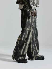 Musero Baggy Fit Denim Jean 2-Tone Denim Fly Front With Zipper Fastening Back Patch Pockets Co Ord Trousers Only Autum Winter Essentials - Multicolor - View 3