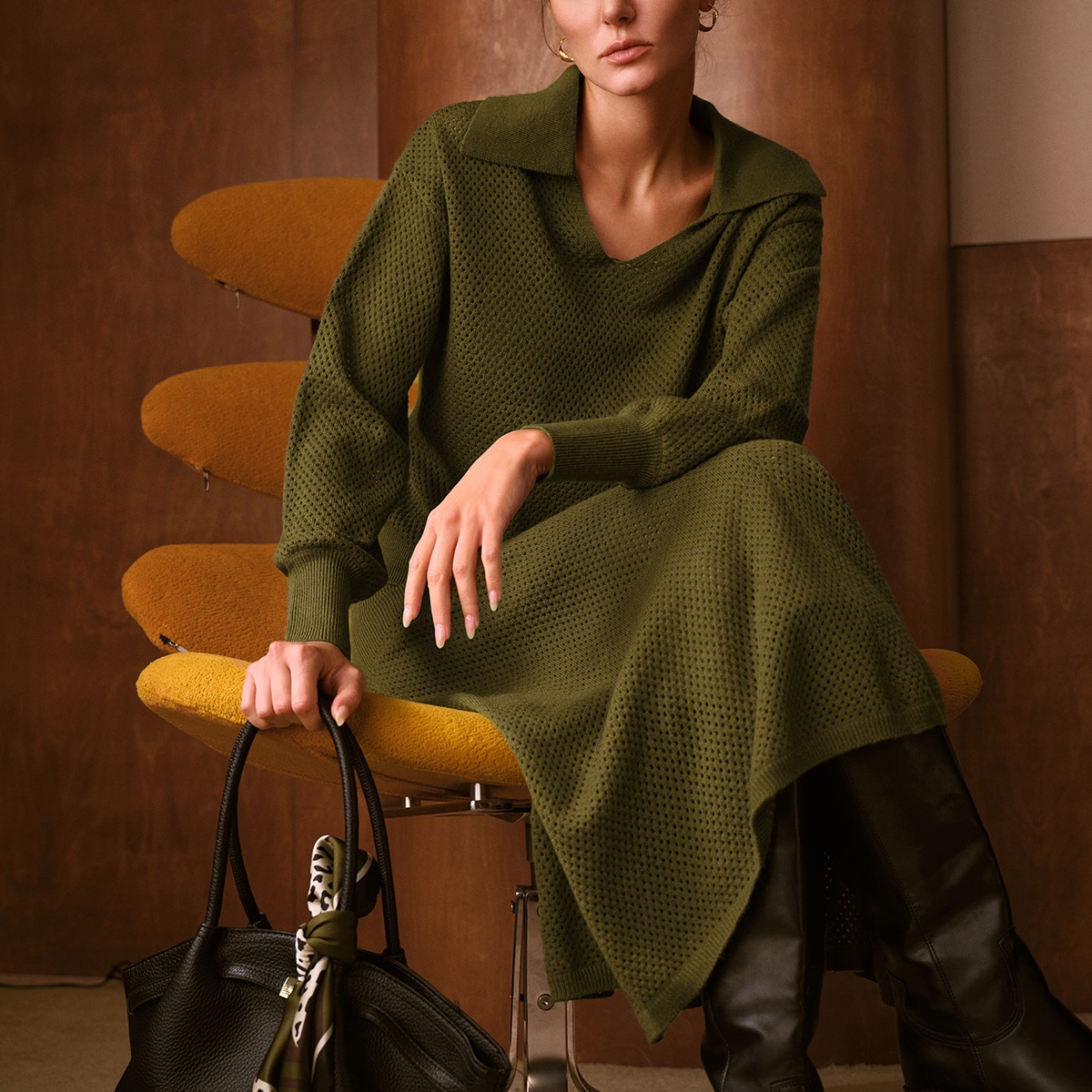 WOMEN'S AUTUMN/WINTER KNIT PULLOVER SWEATER