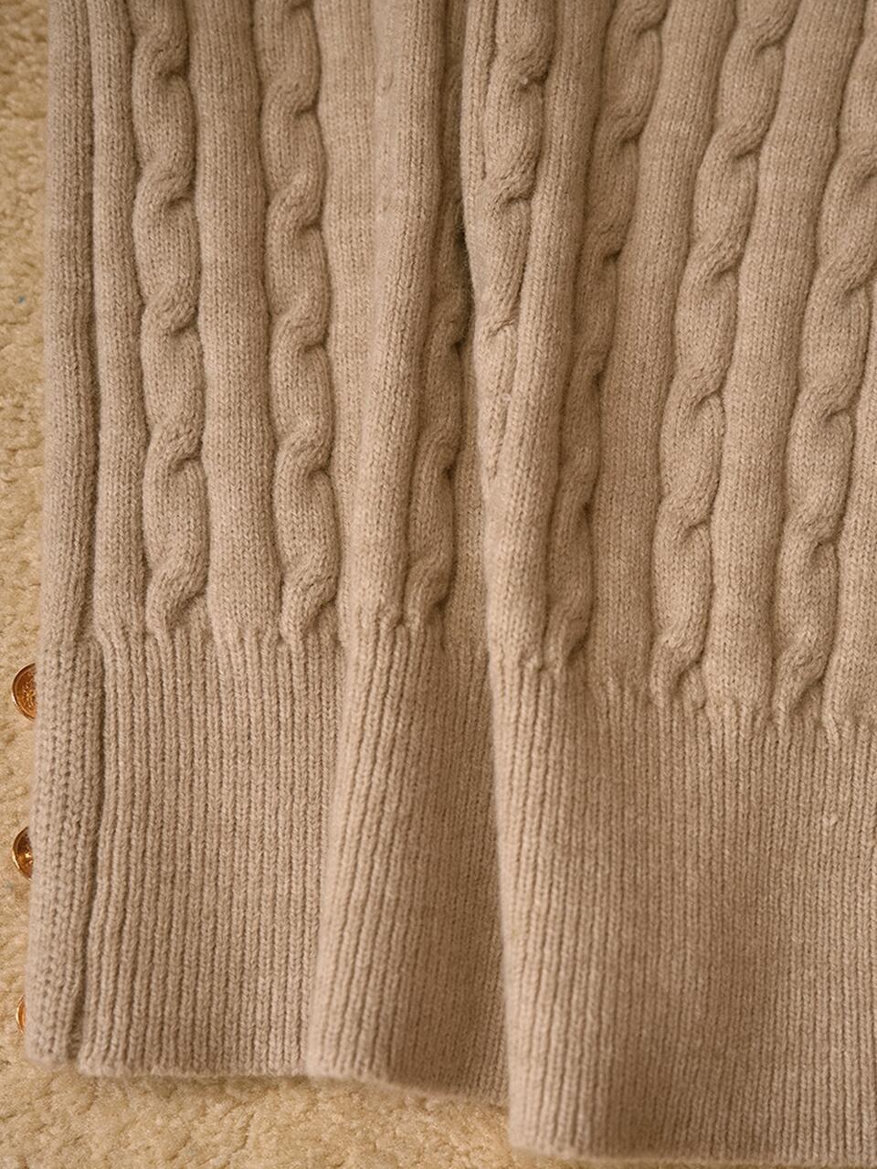 MOTF WOMEN'S ROUND NECK CABLE KNIT SWEATER