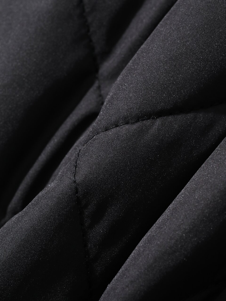 Slant Pocket Belted Vest Quilted Coat Fall