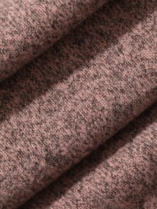 DAZY Autumn/Winter Printed Pattern Comfortable Brushed Knit Fabric Women's Pajama Set - Coral Pink - View 8