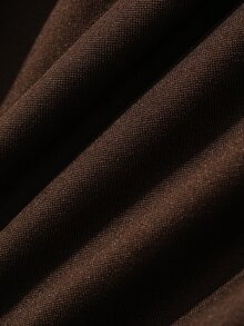 Dazy Plus Kaos Lengan Panjang Kasual Gaya Korea Motif Kotak-kotak Cokelat dengan Kerah dan Kancing Setengah di Depan untuk Anak Perempuan, Atasan Lucu Terbaru untuk Musim Semi/Gugur - Coklat - View 3