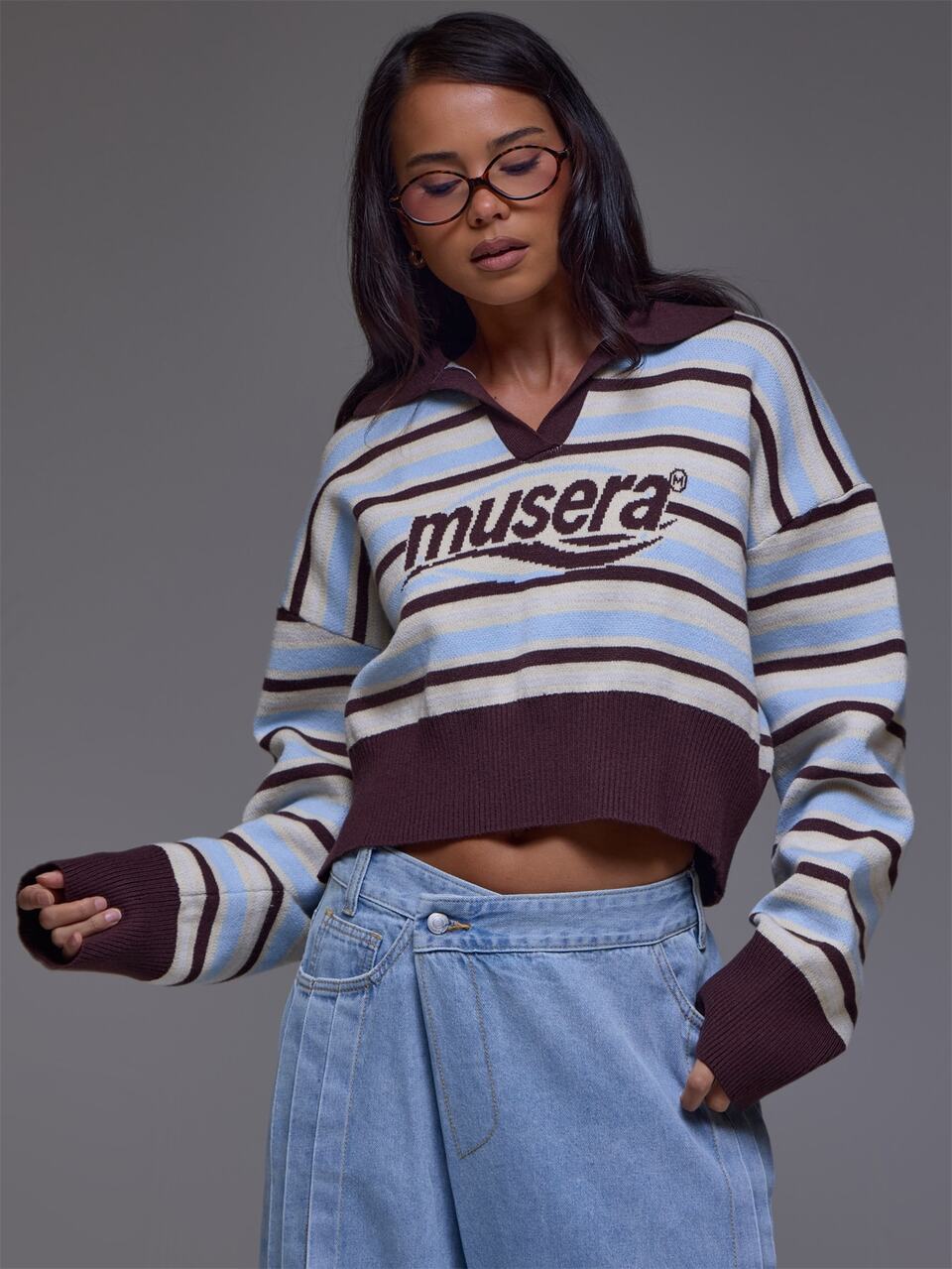 Suéter de Tricô Gráfico Multicolorido de Manga Longa Inverno Outono Casual Diário Sair Cool Weekdaze