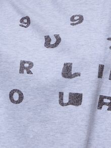 MUSERA Graphic Oversized Tshirt Winter Autumn Everyday Casual Going Out Cool Weekdaze - Grey - View 6