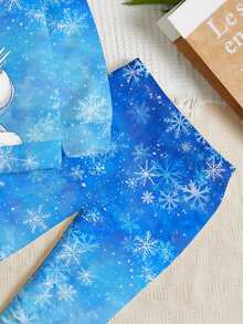 Young Girl Casual Pretty Kids Girl, Ice Princess, Gradient , Round Neck Long Sleeve Sweatshirt And Leggings 2 Pieces Set Suitable For Autumn/Winter - Multicolor - View 6