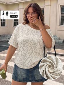 SHEIN CURVE+ Casual Simple Solid Color Plus Size Women's T-Shirt, Suitable For Spring And Summer Wear Date Night White - Multicolor - View 7