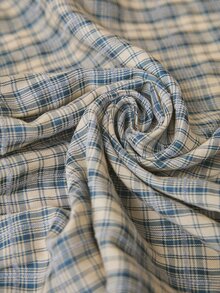 Freevana Plus Size Vacation Casual Plaid Lantern Sleeve Shirt Fall - Blue - View 10