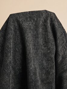 Freevana 大码女式复古做旧黑色露肩上衣，朋克风小众设计短袖V领T恤，镂空设计，宽松版型，弹力舒适，适合春夏穿着。 - 黑色 - 查看 6