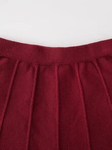 HELLO KITTY AND FRIENDS | SHEIN GraphicGems 女童 2 件套針織套裝，圓領毛衣與裙子，毛巾刺繡套頭針織上衣配紅色裙子，柔軟舒適，簡約可愛優雅風，長袖，適合旅行與外出，秋冬款 - 彩色 - 查看 12