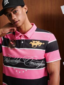 TOKVUE Polo à manches courtes style collégial américain pour hommes avec badge, t-shirt à col montant et demi-manches, style collégial vintage américain, style de rue Top de gamme, style sportif de luxe léger, trajets quotidiens, activités sur le campus, rassemblements, sorties sociales légères, golf et autres sports de plein air, cadeau de vacances - Multicolore - Voir 5