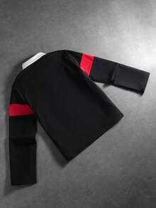 Manfinity Roghcode Men Plus Size Polo Shirts - Black - View 2