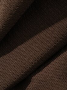 DAZY Spring/Autumn Long Sleeve Loose Brown & Black Colorblock Reflective Drawstring Decor Hem & Cuff Elastic Waist Men's Jacket & Coat - Multicolor - View 8