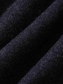 Livesso Setelan Wanita Kasual Elegan untuk Berkomuter ke Kantor, Atasan dan Celana Warna Polos, 2 Potong, Biru Tua Musim Gugur - Navy Blue - View 7