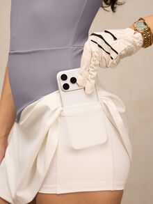 Activina 女款對比色拉鍊門襟無袖修身運動洋裝 - 紫色 - 查看 12
