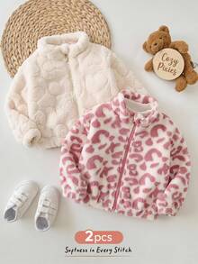 Cozy Pixies 2PCS Baby Girls Autumn Winter Jackets - Multicolor - View 3